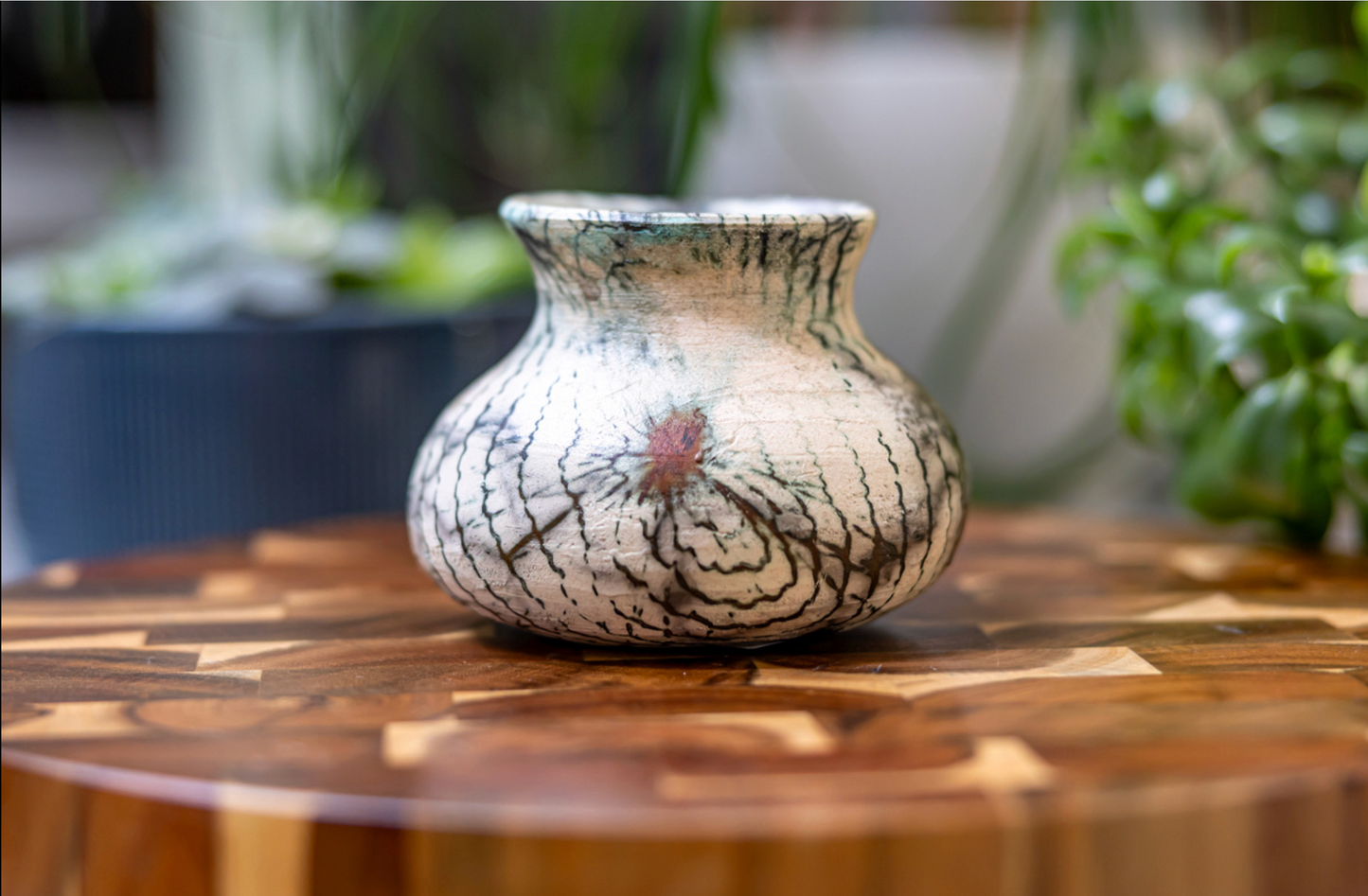 Ember Echo ~ Raku-Fired Vase