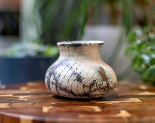 Ember Echo ~ Raku-Fired Vase