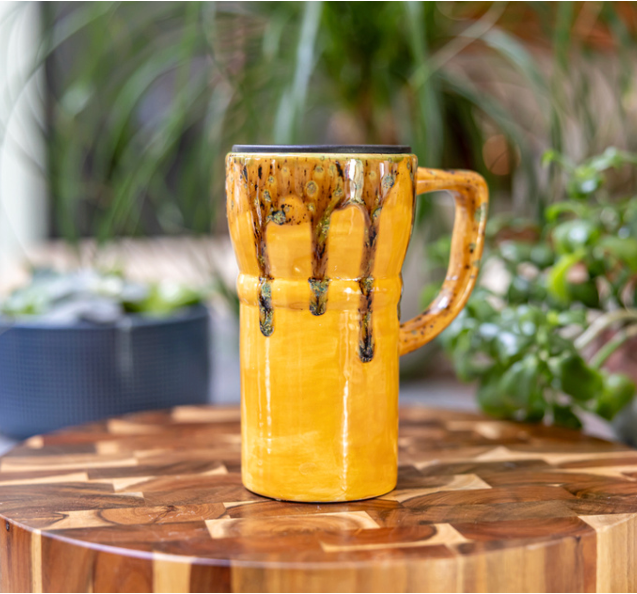 Saffron ~ Glazed Travel Mug with Lid