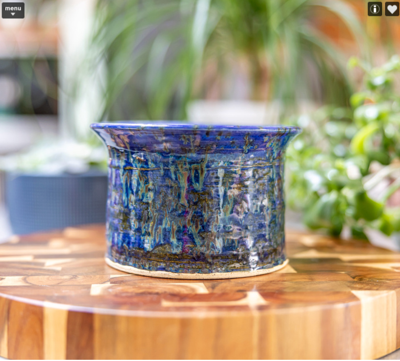 Ocean ~ Glazed Salt Cellar