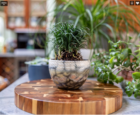 Wave ~ Raku-Fired Planter